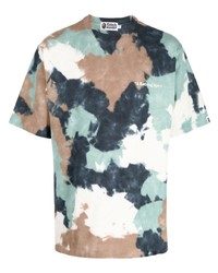T-shirt girocollo effetto tie-dye multicolore di A Bathing Ape