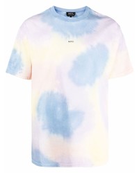 T-shirt girocollo effetto tie-dye multicolore di A.P.C.