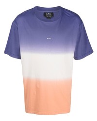 T-shirt girocollo effetto tie-dye multicolore di A.P.C.