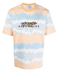 T-shirt girocollo effetto tie-dye multicolore di adidas