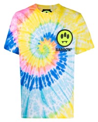 T-shirt girocollo effetto tie-dye multicolore di BARROW