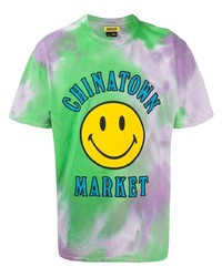T-shirt girocollo effetto tie-dye multicolore di Chinatown Market