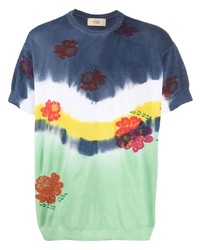 T-shirt girocollo effetto tie-dye multicolore di Maison Flaneur