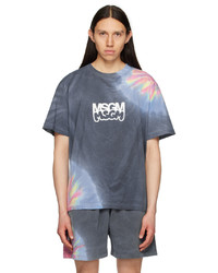 T-shirt girocollo effetto tie-dye multicolore di MSGM
