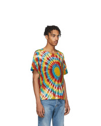 T-shirt girocollo effetto tie-dye multicolore di The Elder Statesman