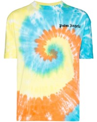 T-shirt girocollo effetto tie-dye multicolore di Palm Angels