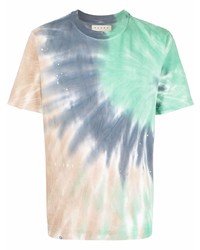 T-shirt girocollo effetto tie-dye multicolore di Paura