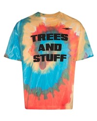 T-shirt girocollo effetto tie-dye multicolore di Phipps