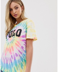 T-shirt girocollo effetto tie-dye multicolore di Polo Ralph Lauren