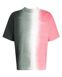 T-shirt girocollo effetto tie-dye multicolore di Sacai