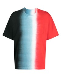 T-shirt girocollo effetto tie-dye multicolore di Sacai