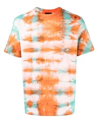 T-shirt girocollo effetto tie-dye multicolore di Stain Shade