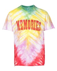 T-shirt girocollo effetto tie-dye multicolore di Stain Shade
