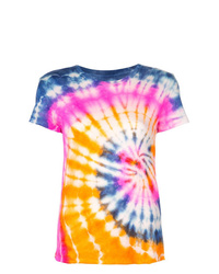T-shirt girocollo effetto tie-dye multicolore di The Elder Statesman