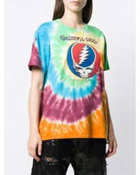T-shirt girocollo effetto tie-dye multicolore di R13