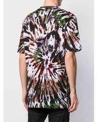 T-shirt girocollo effetto tie-dye multicolore di DSQUARED2