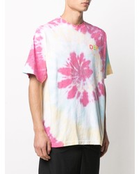 T-shirt girocollo effetto tie-dye multicolore di GALLERY DEPT.