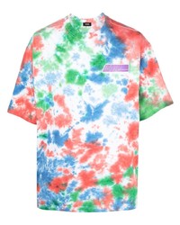 T-shirt girocollo effetto tie-dye multicolore di We11done