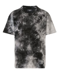T-shirt girocollo effetto tie-dye nera e bianca di Represent