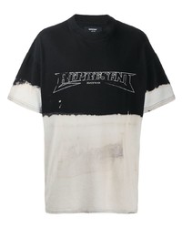 T-shirt girocollo effetto tie-dye nera e bianca di Represent