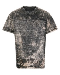 T-shirt girocollo effetto tie-dye nera e bianca di United Standard