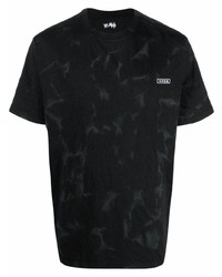T-shirt girocollo effetto tie-dye nera di Ader Error