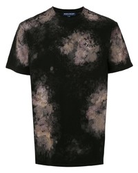 T-shirt girocollo effetto tie-dye nera di BornxRaised