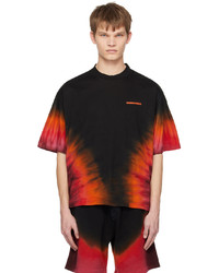 T-shirt girocollo effetto tie-dye nera di DSQUARED2