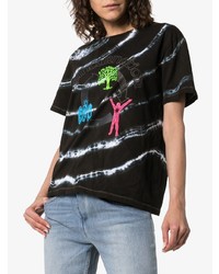T-shirt girocollo effetto tie-dye nera di Ashley Williams