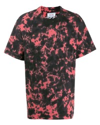 T-shirt girocollo effetto tie-dye nera di Just Don