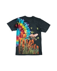 T-shirt girocollo effetto tie-dye nera di Travis Scott Astroworld