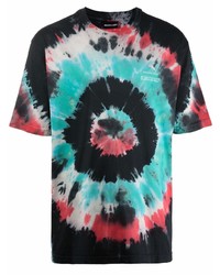 T-shirt girocollo effetto tie-dye nera di Mauna Kea