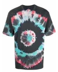 T-shirt girocollo effetto tie-dye nera di Mauna Kea