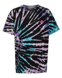 T-shirt girocollo effetto tie-dye nera di Nike