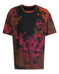 T-shirt girocollo effetto tie-dye nera di OSKLEN