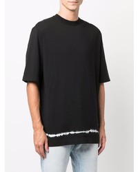 T-shirt girocollo effetto tie-dye nera di Off-White