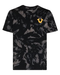 T-shirt girocollo effetto tie-dye nera di True Religion