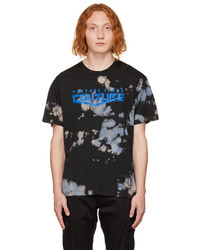 T-shirt girocollo effetto tie-dye nera di VERSACE JEANS COUTURE