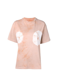 T-shirt girocollo effetto tie-dye rosa di ARIES