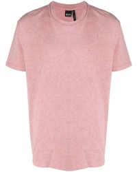 T-shirt girocollo effetto tie-dye rosa di Blood Brother