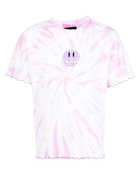 T-shirt girocollo effetto tie-dye rosa di Palmer//Harding