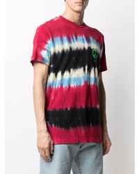 T-shirt girocollo effetto tie-dye rossa di RIPNDIP