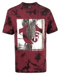 T-shirt girocollo effetto tie-dye rossa di True Religion