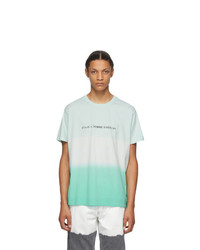 T-shirt girocollo effetto tie-dye verde menta