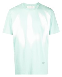 T-shirt girocollo effetto tie-dye verde menta di 1017 Alyx 9Sm