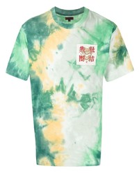 T-shirt girocollo effetto tie-dye verde menta di Clot