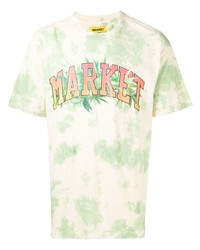 T-shirt girocollo effetto tie-dye verde menta di MARKET
