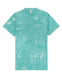 T-shirt girocollo effetto tie-dye verde menta di Sporty & Rich
