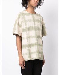 T-shirt girocollo effetto tie-dye verde menta di Alchemist