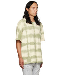T-shirt girocollo effetto tie-dye verde oliva di Alchemist